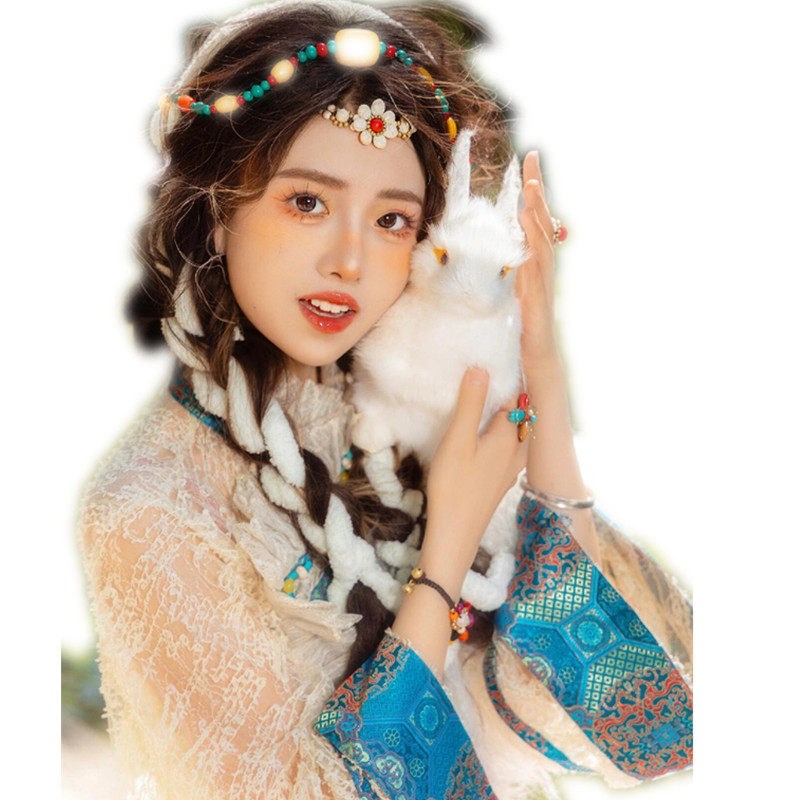 秋冬藏族服装网红同款藏袍少数民族演出服饰云南丽江旅拍写真藏服