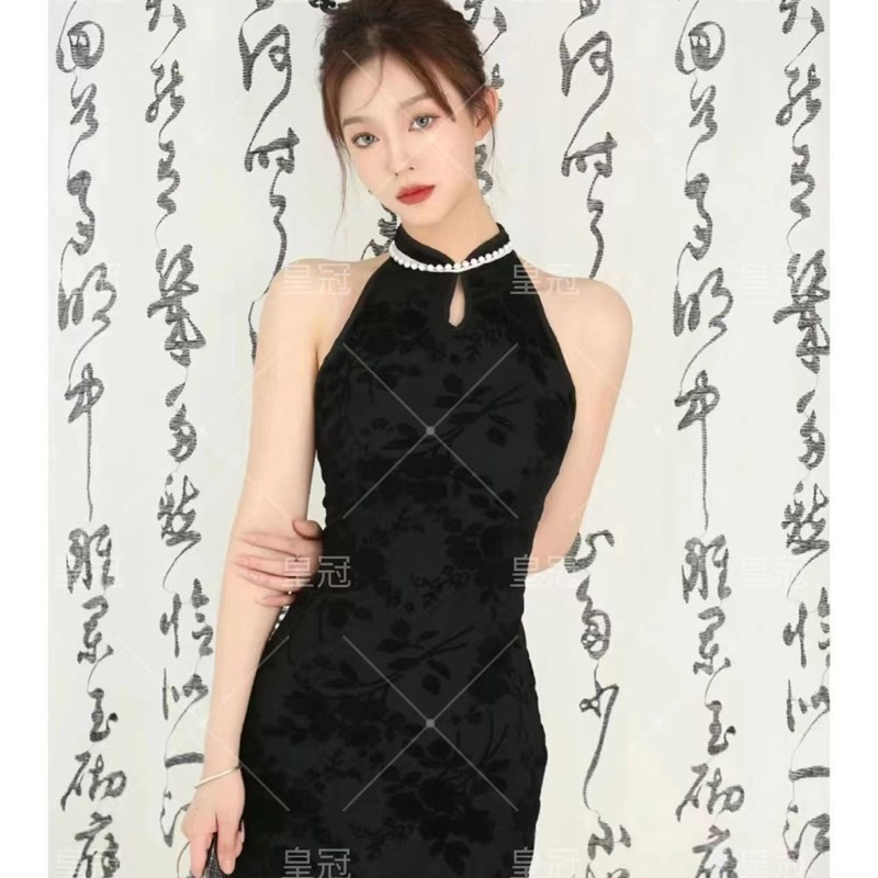 影楼摄影复古工笔画主题个人写真服装修身中式国风少女艺术照旗袍