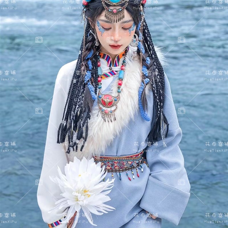2026新款藏袍藏式网红藏装藏族服装民族舞蹈演出服饰西藏旅拍写真