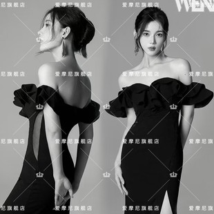 新款肖像写真主题服装个人形象照高级感连衣裙私房艺术照摄影服