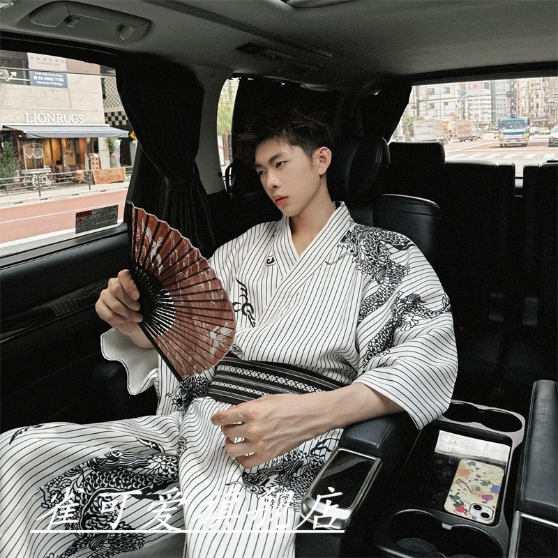 影楼新款日式男正装传统和服日本浴衣男士武士摄影写真剧本服装