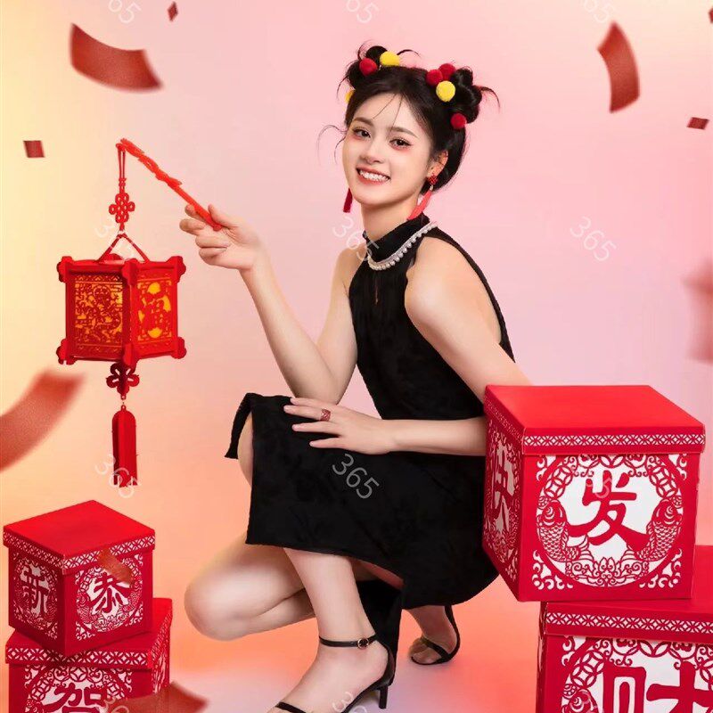 新款新年中国风复古旗袍写真服装时尚个性年会派对舞台夜店演出服