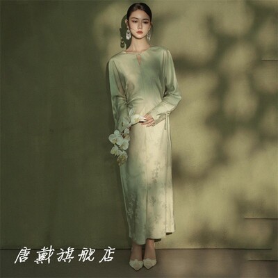 2026影楼新款新中式清冷氛围感国风气质优雅旗袍肖像拍照摄影服装