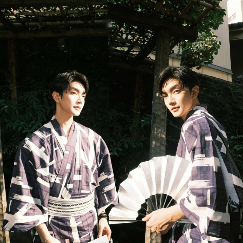 日本传统男士和服浴衣武士拍照写真日式剧本家居服日料服装套装