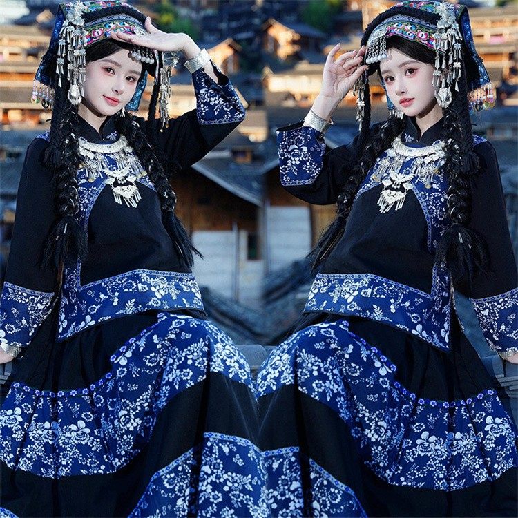 粉色苗疆少女少数民族风彝族服装影楼网红旅拍摄影显瘦衣服套装,个性定制/设计服务/DIY,动漫/cos制服定制/加工,淘宝优惠券,粉丝福利购,淘宝优惠卷