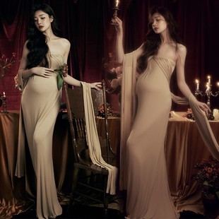 影楼新款孕妇拍照衣服异域风情希腊女神优雅复古宫廷风孕味照服装