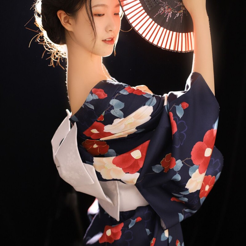 神明少女和服女夏正装传统改良中国风日式樱花日系写真裙拍照服装