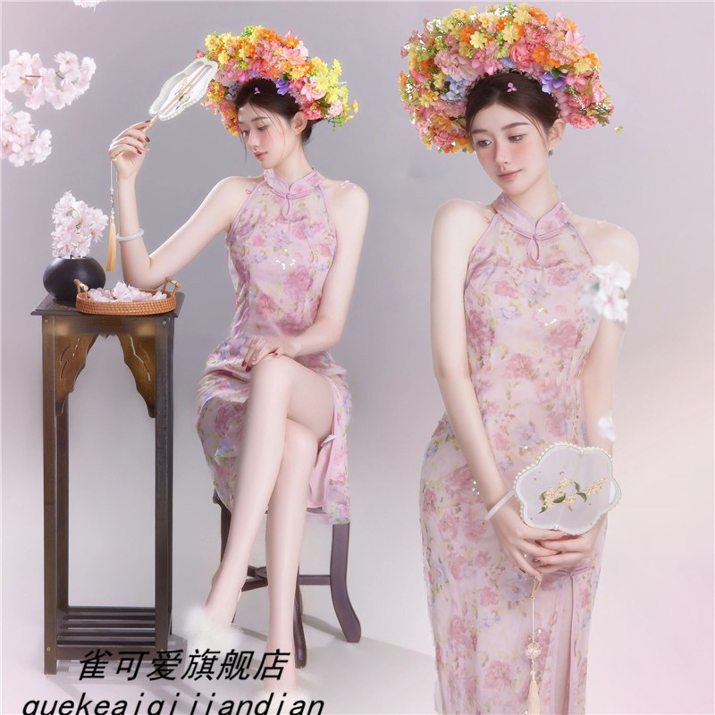 泉州浔埔女簪花明制汉服写真服装复古旗袍民族风外景拍照旅拍摄影