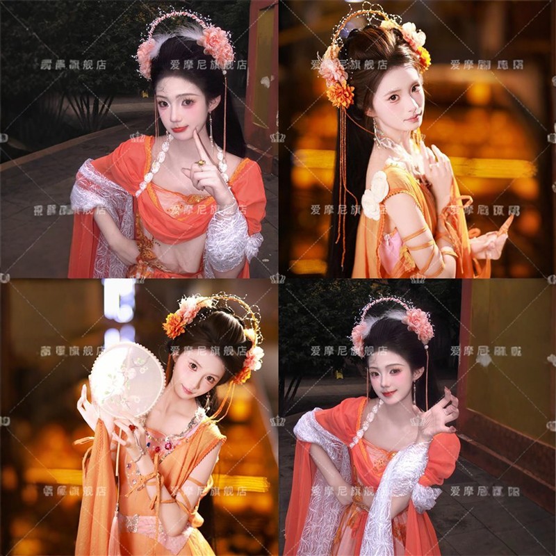 影楼新款欢天喜地七仙女古风飘逸汉服拍照少女写真艺术照摄影服装