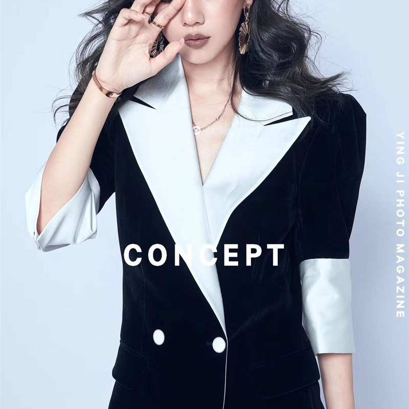 2020影楼女孩写真西装时尚个性女神大牌时装艺术形象照主题摄影服