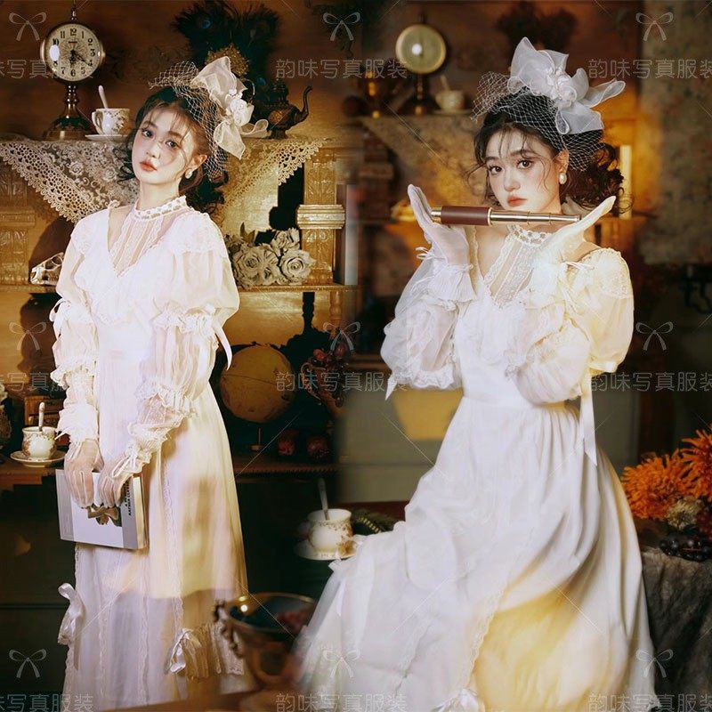 影楼复古法式油画风轻婚纱少女高级感艺术照留洋大小姐连衣裙旅拍,个性定制/设计服务/DIY,动漫/cos制服定制/加工,淘宝优惠券,粉丝福利购,淘宝优惠卷