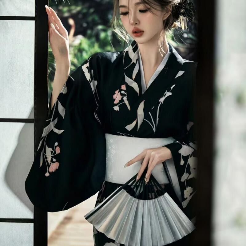 黑道千金少女和服浴衣日本和服正装女改良和服写真拍照连衣裙