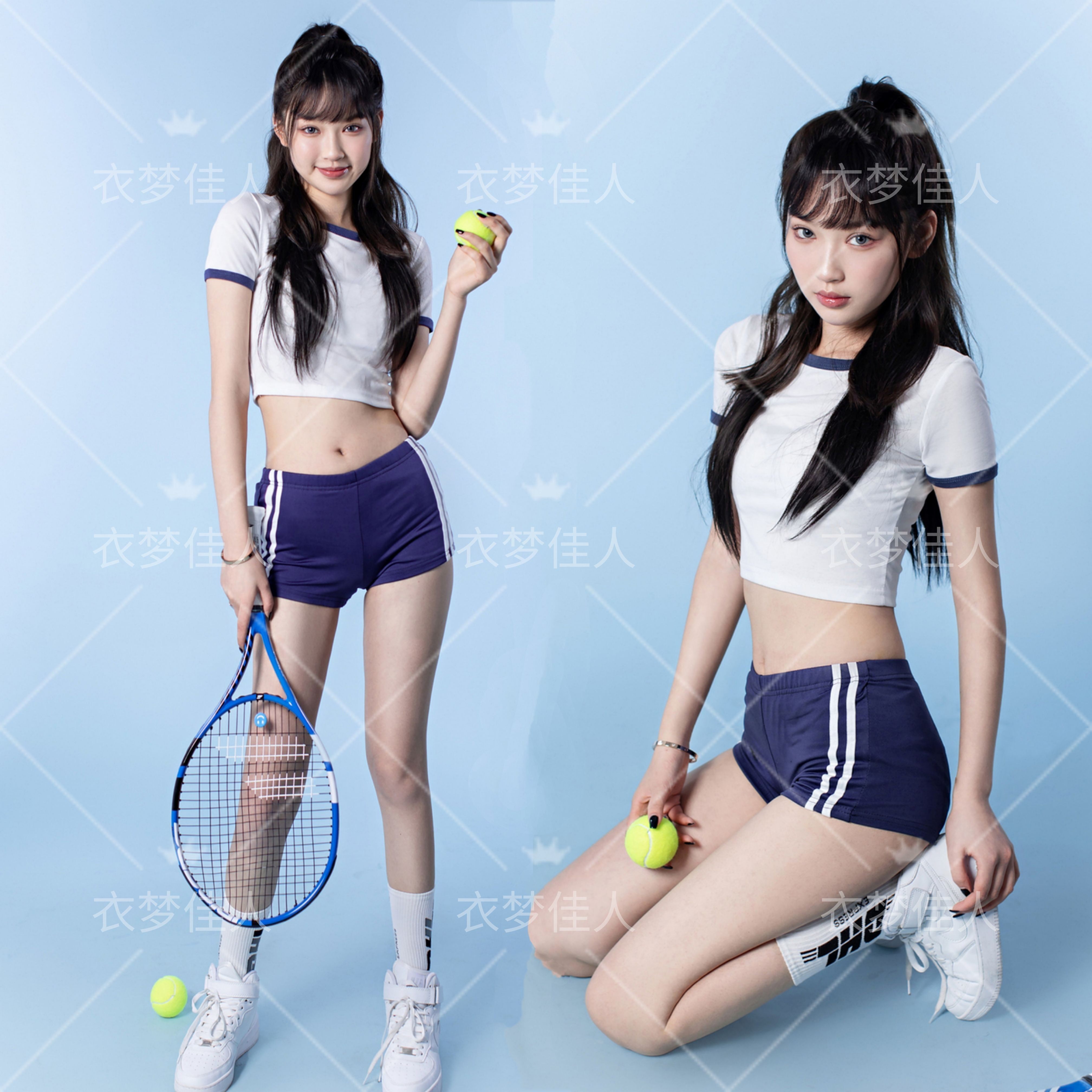影楼摄影工作室写真服装新款学院风运动棒球主题青春少女个人写真