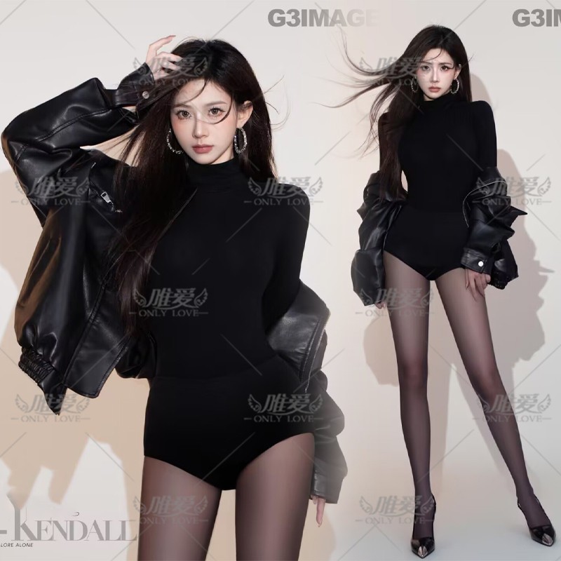 肯豆风写真服装新款时尚酷飒个性纯欲辣妹夜店私房艺术照演出服饰