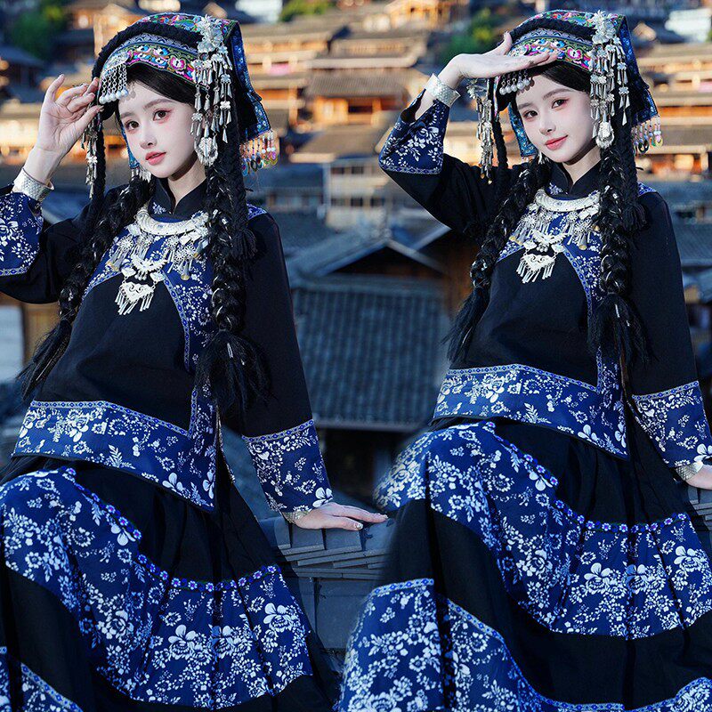 布依族贵州旅拍服装苗族苗疆少女新款服饰民族套装少数民族摄影