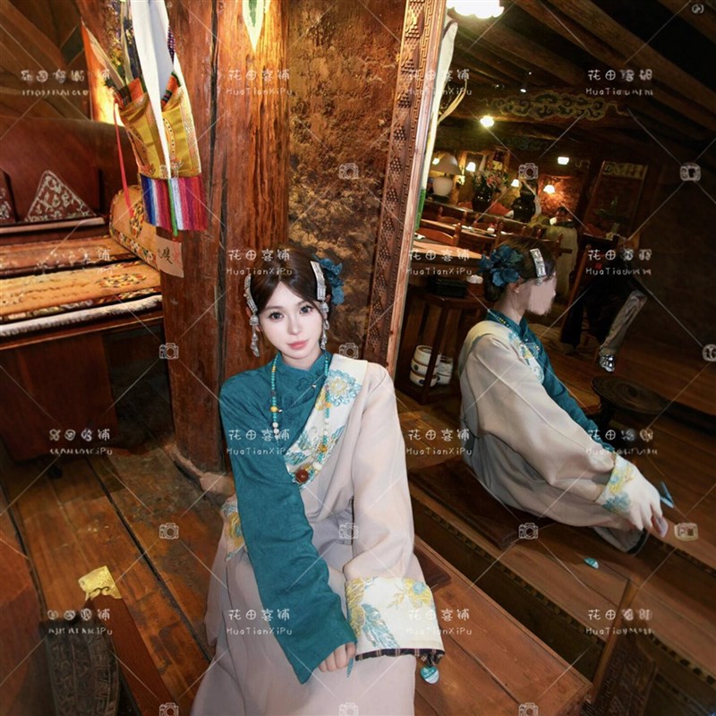 新款西藏旅拍摄超仙藏袍藏服拉萨民族云南藏式写真拍照服饰服装