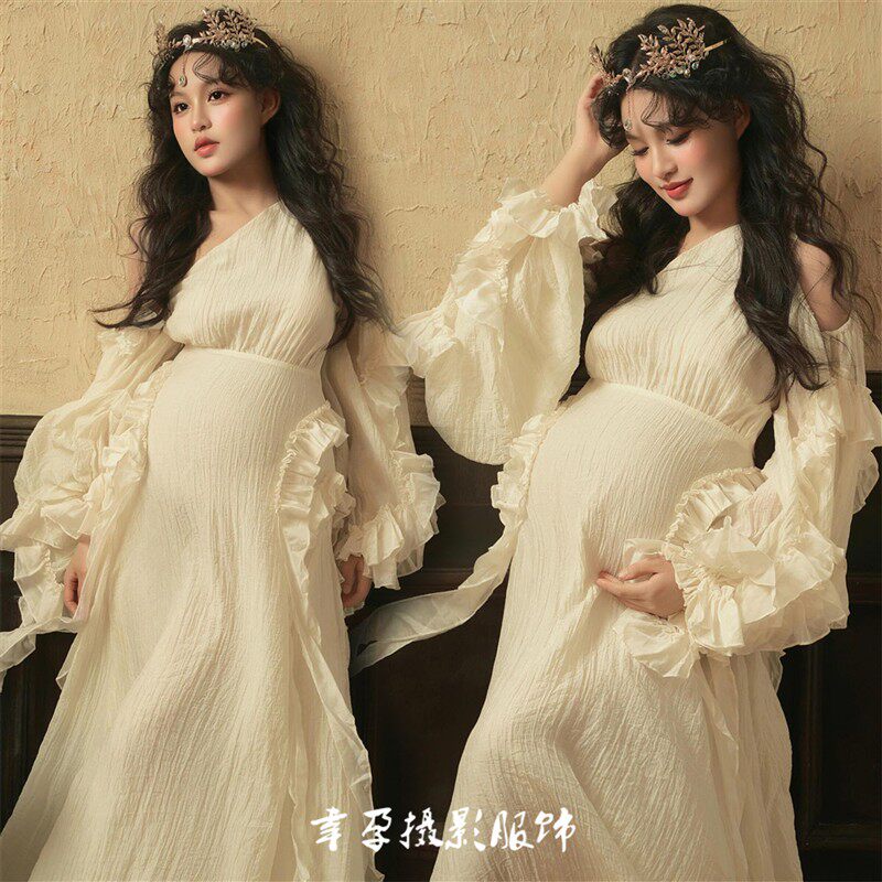 新款影楼公主风法式甜美温婉气质礼服裙少女感个人艺术照摄影衣服