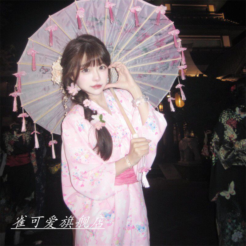 影楼和服女正装新款蕾丝和服大正浪漫温柔粉色千金万圣节摄影服装