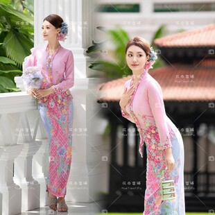 西双版纳服装旅拍傣族服装新款清新小娘惹傣装云南民族风写真服饰