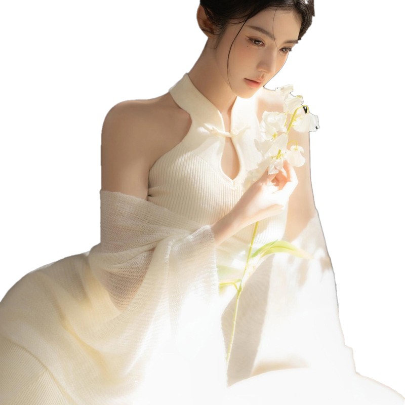 照相馆复古中国风修身旗袍少女写真服装纯欲风新中式个人艺术照服