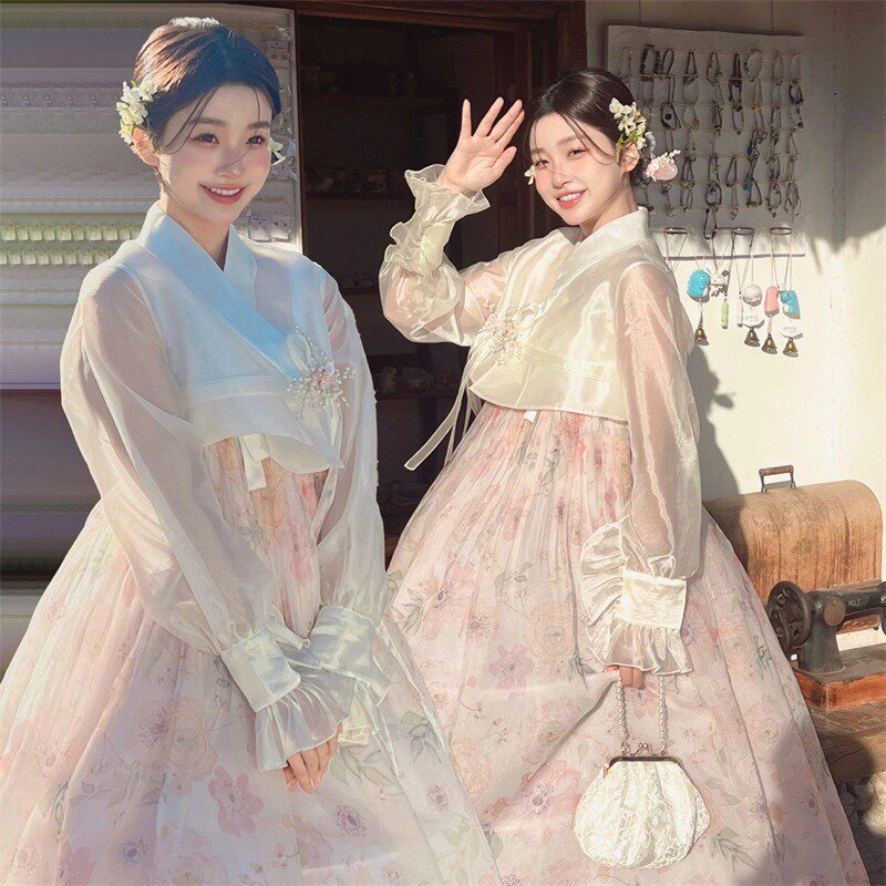 韩服新款朝鲜服女高端正版延吉网红影楼拍照写真宫廷日常写真礼服