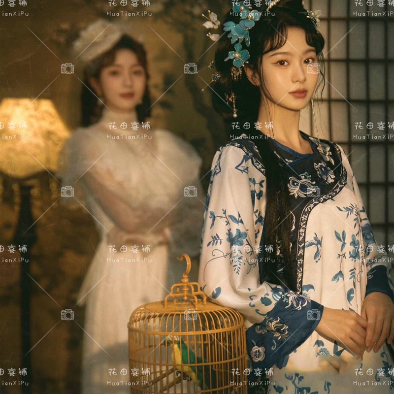 影楼新款清汉女和留洋大小姐闺蜜照民国风外景旅拍写真摄影服装