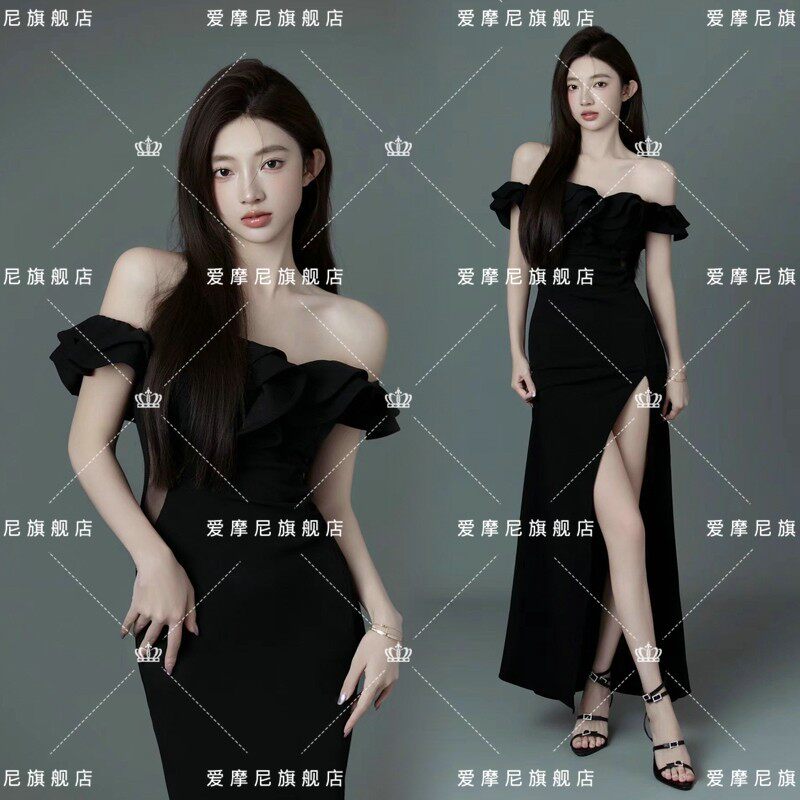 影楼新款女明星气质千金韩系高级清冷感少女肖像艺术照写真服装