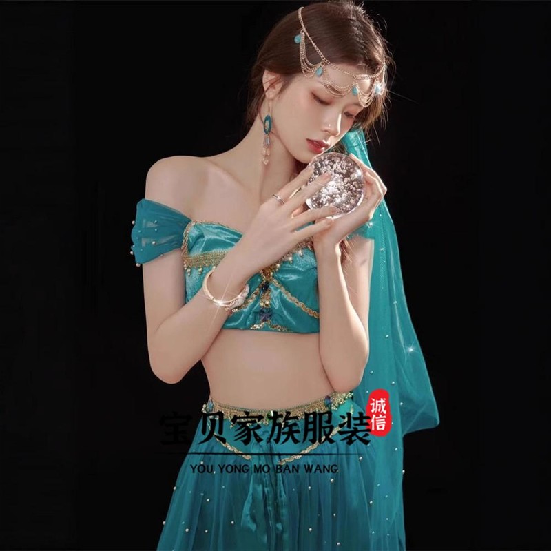 异域风情西域舞姬印度肚皮舞服女神茉莉公主复古民族风照相馆写真