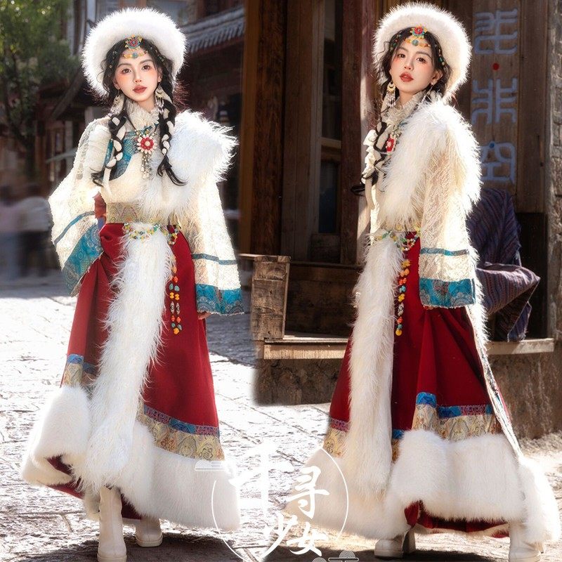 藏服女新品网红全套云南丽江西藏旅拍写真旅游摄影民族风藏族服装
