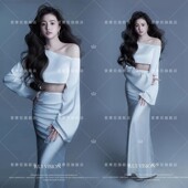 影楼新款 个人形象照摄影艺术照服 高级感简约高定情绪肖像礼服时尚