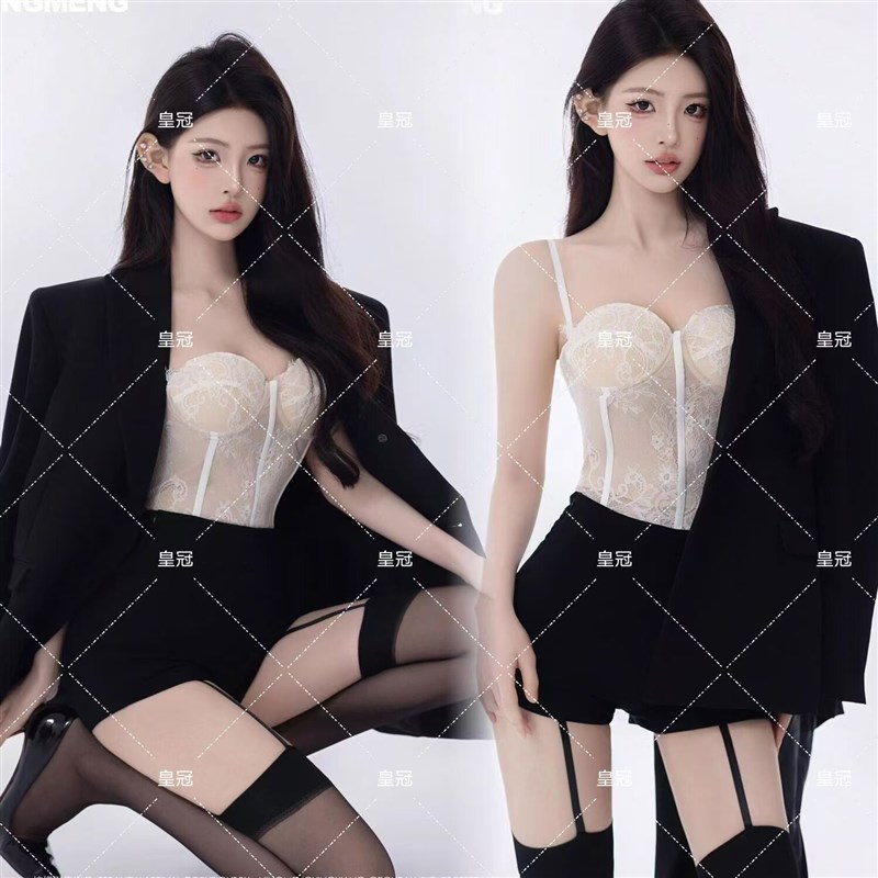 影楼新款主题写真气质高级感女职业西装肖像个人形象照艺术照服装