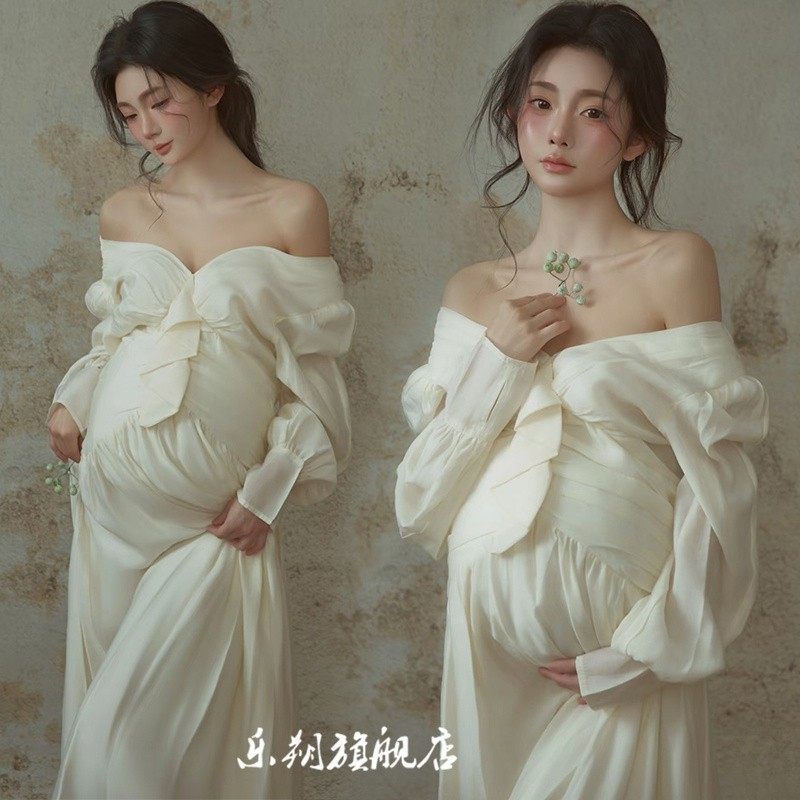 孕妇照服装影楼新款法式油画风连衣裙气质温柔风孕妈咪大肚照写真,个性定制/设计服务/DIY,动漫/cos制服定制/加工,淘宝优惠券,粉丝福利购,淘宝优惠卷