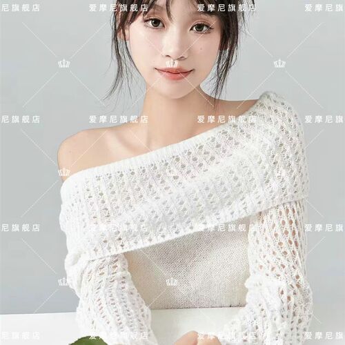 照相馆新款个人肖像艺术照主题 韩系氛围感小清新少女毛衣写真服