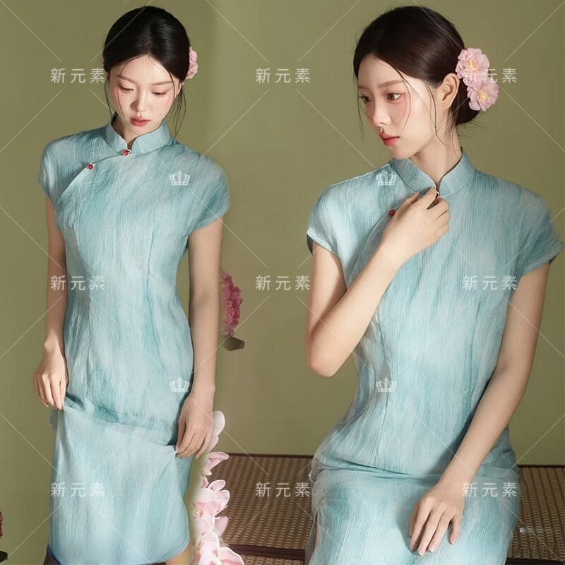 影楼新款主题新中式旗袍复古国风个人肖像高级感艺术照摄影服装