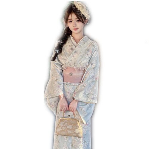 影楼新款改良版传统浴衣和服神明少女旅拍日系樱花季和风裙子写真