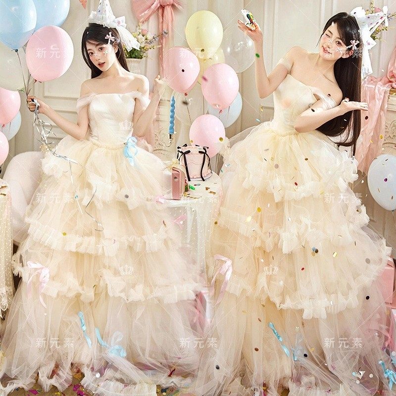 高级感吊带公主蓬蓬裙生日宴会成人礼重工蛋糕裙绝美小众订婚礼服,男装,其他民族服装,淘宝优惠券,粉丝福利购,淘宝优惠卷