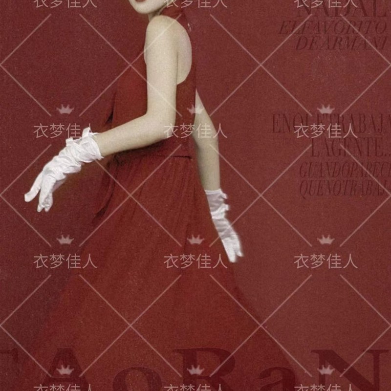 影楼主题写真服装港风御姐女王范赫本风时尚个性杂志拍照连衣裙