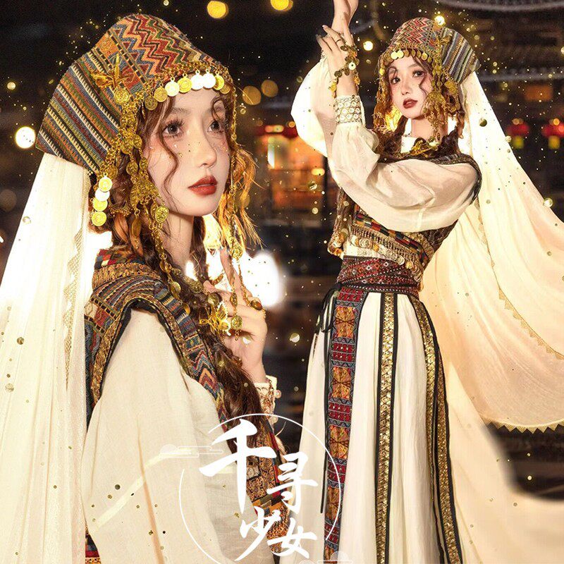 新款大理古国公主民族风西域凤凰古城个人旅拍超仙异域风摄影服装