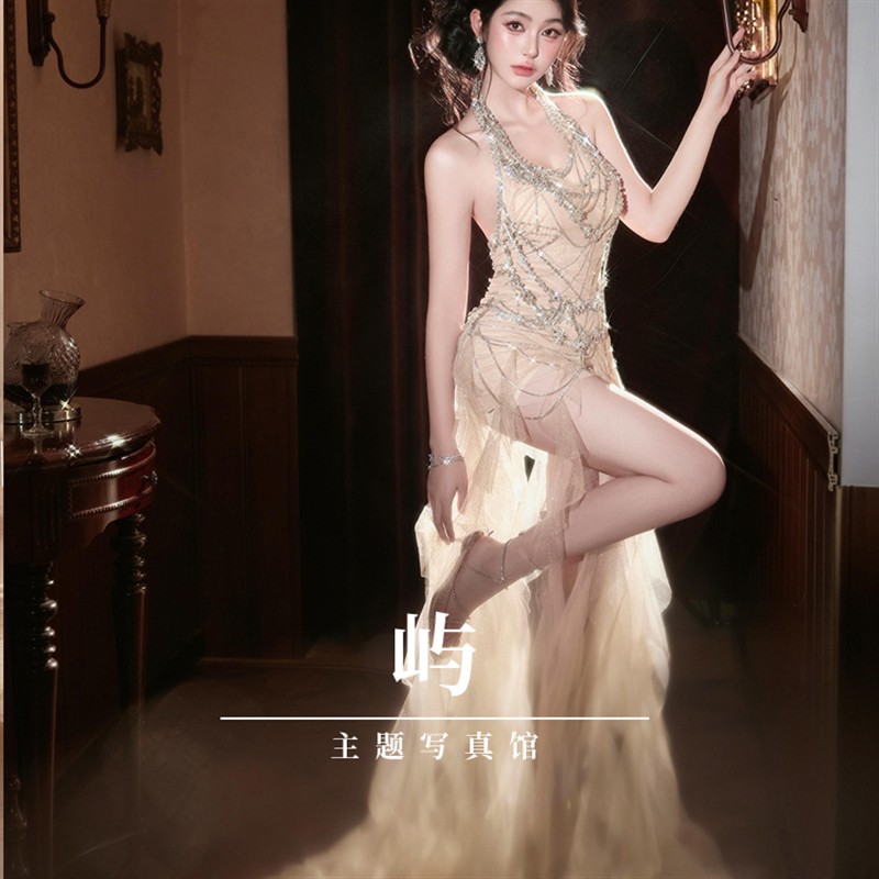 照相馆新款千金名媛气质高级感礼服时尚女神肖像写真艺术照摄影演