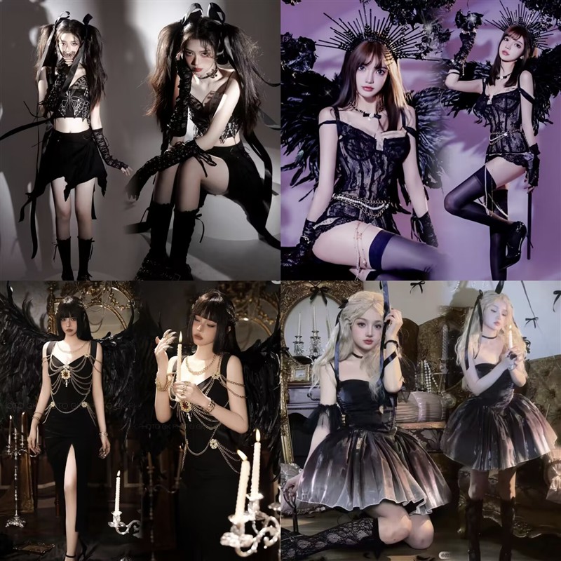 2024影楼拍摄服装埃及艳后COS动漫暗黑精灵万圣节写真 舞台演出服