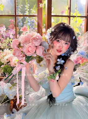2026新款照相馆春日油画梦幻精灵花仙子仙女公主裙氛围感写真摄影