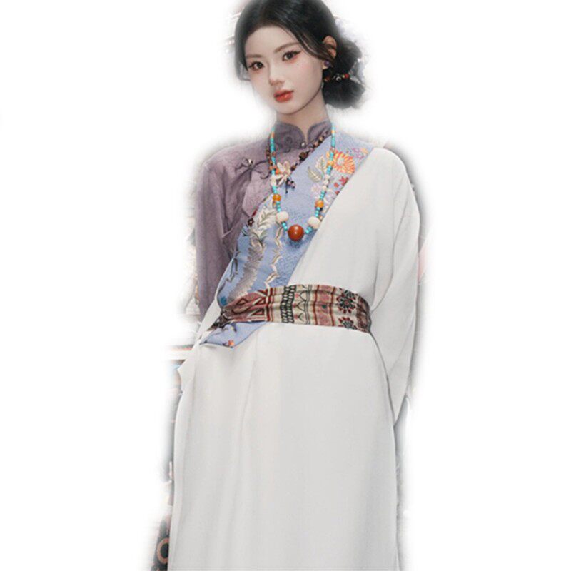 新款藏族服装网红藏袍藏服西藏云南大理少女清新旅拍写真拍照藏服