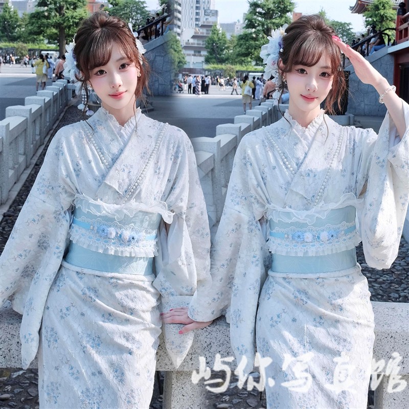 新款神明少女和服改良日式浴衣传统日系连衣裙摄影写真拍照服装