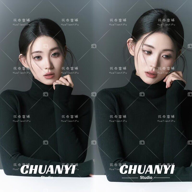 影楼新款黑色连体衣肖像写真服装时尚个性简约私房艺术照摄影演出