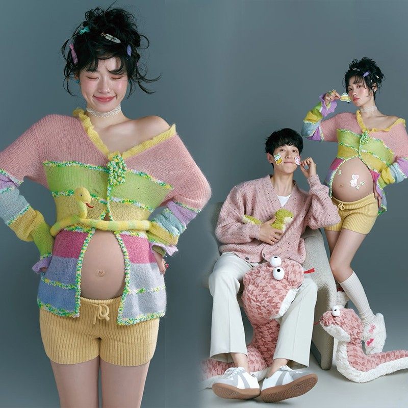 影楼蛇年主题孕妇拍照服装小清新彩色针织套装孕妈咪大肚艺术照,个性定制/设计服务/DIY,动漫/cos制服定制/加工,淘宝优惠券,粉丝福利购,淘宝优惠卷