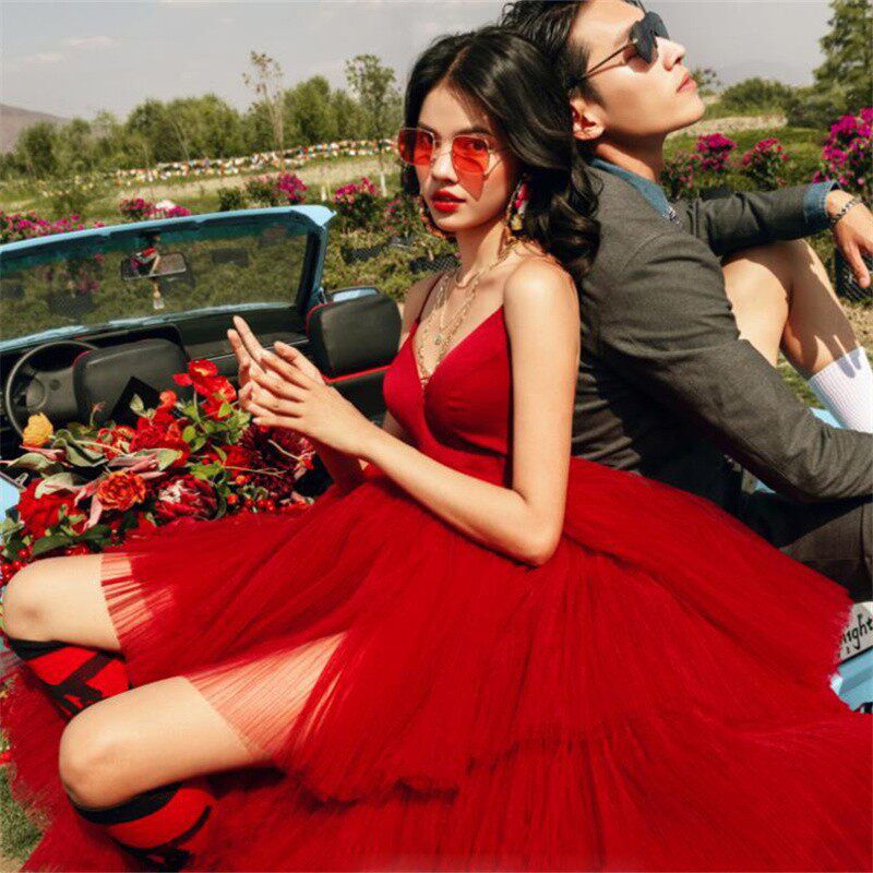 影楼主题婚纱摄影礼服新款外景街拍个性时尚气质情侣写真套装森系
