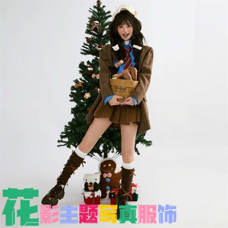 影楼西装圣诞主题服装法式简约棕色西服套装少女艺术拍照摄影服,男装,其他民族服装,淘宝优惠券,粉丝福利购,淘宝优惠卷