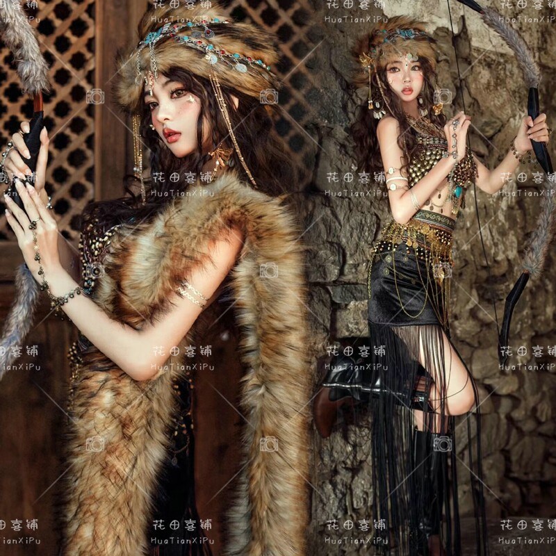 部落公主异域民族风写真主题服装时尚个性西双版纳旅拍摄影演出服