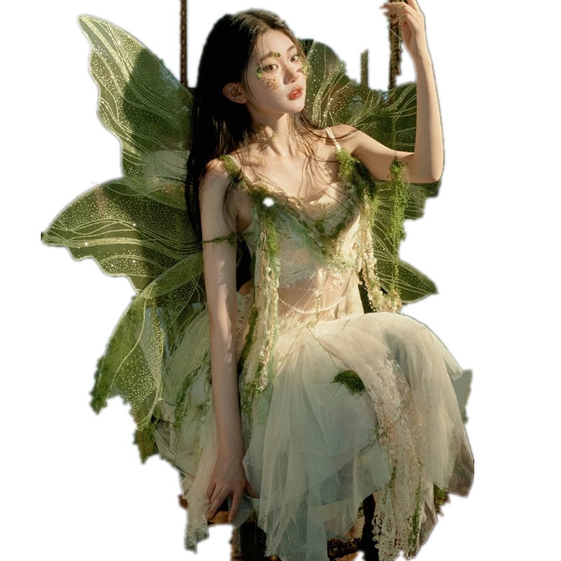 森系绿野仙踪梦幻精灵天使少女写真主题影楼时尚外景旅拍摄影服装