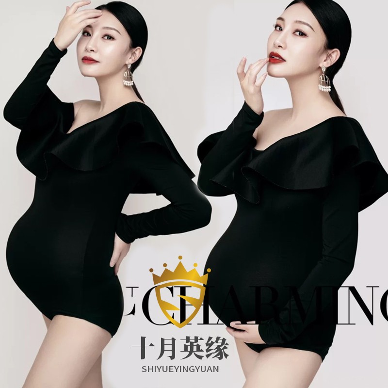 影楼新款情侣主题孕妇照服装时尚简约夫妻居家大肚艺术拍照摄影服